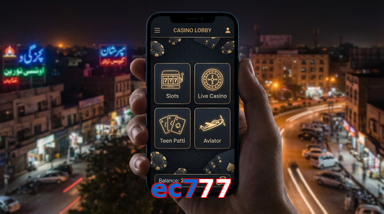Main screen of Ec777 app page for PK players